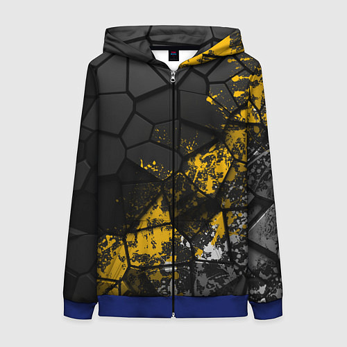 Женская толстовка на молнии Имперская геометрия / 3D-Синий – фото 1