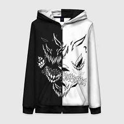 Толстовка на молнии женская Drain Face ZXC, цвет: 3D-черный