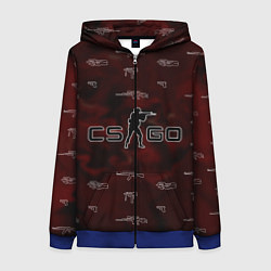 Женская толстовка на молнии CS GO с оружием