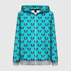 Женская толстовка на молнии Фиолетовые бабочки