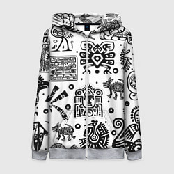 Женская толстовка на молнии Знаки племени Майя