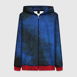 Женская толстовка на молнии Синий дым