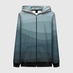 Женская толстовка на молнии Бирюзовые волны