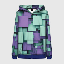 Толстовка на молнии женская Trendy geometric pattern, цвет: 3D-синий