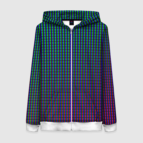 Женская толстовка на молнии Multicolored texture / 3D-Белый – фото 1