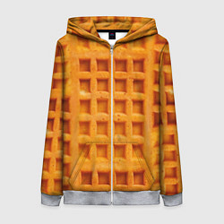 Женская толстовка на молнии Венские Вафли - паттерн