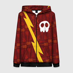 Толстовка на молнии женская Babymetal гитары и молния, цвет: 3D-черный