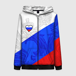 Женская толстовка на молнии Сердечко - Россия