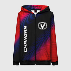 Женская толстовка на молнии Changan красный карбон