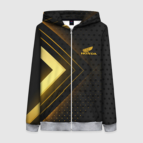 Женская толстовка на молнии Honda inscription / 3D-Меланж – фото 1