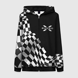 Женская толстовка на молнии Exeed racing flag
