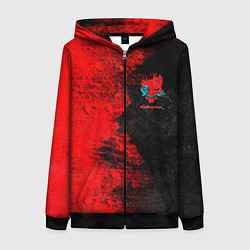 Толстовка на молнии женская Cyberpunk 2077 game, цвет: 3D-черный