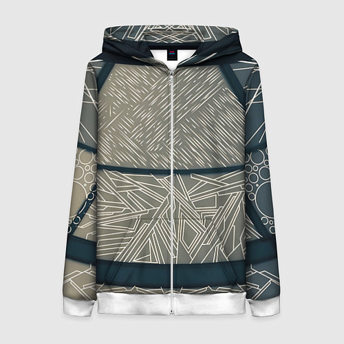 Женская толстовка на молнии Стеклянка / 3D-Белый – фото 1