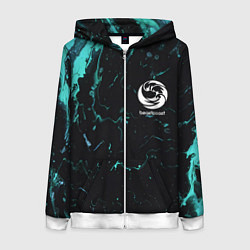 Толстовка на молнии женская Beastcoast абстракт, цвет: 3D-белый