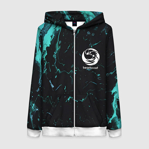 Женская толстовка на молнии Beastcoast абстракт / 3D-Белый – фото 1