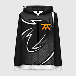 Толстовка на молнии женская Fnatic - white line, цвет: 3D-белый