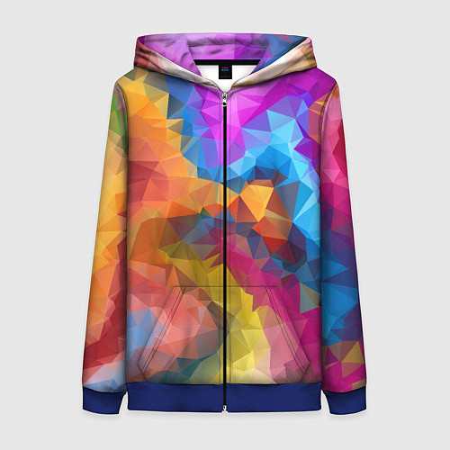 Женская толстовка на молнии Super colors / 3D-Синий – фото 1