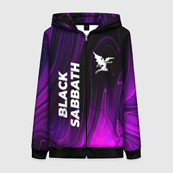 Толстовка на молнии женская Black Sabbath violet plasma, цвет: 3D-черный
