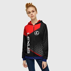 Толстовка на молнии женская Lexus - red sportwear, цвет: 3D-синий — фото 2