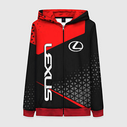 Толстовка на молнии женская Lexus - red sportwear, цвет: 3D-красный