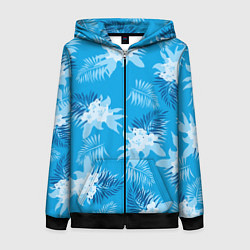 Женская толстовка на молнии Синие цветы - Vice city - new ver