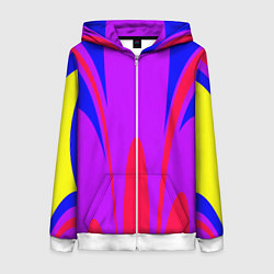 Женская толстовка на молнии Яркий цветной мотив