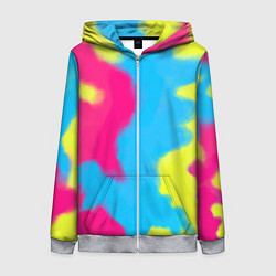 Толстовка на молнии женская Тай-дай из фильма Барби, цвет: 3D-меланж