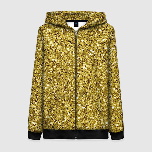 Женская толстовка на молнии Золотая крошка / 3D-Черный – фото 1