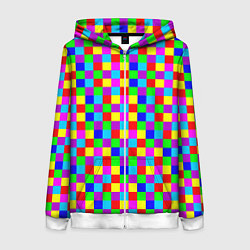 Женская толстовка на молнии Разноцветные плитки