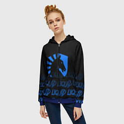 Толстовка на молнии женская Team Liquid style, цвет: 3D-синий — фото 2