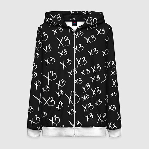 Женская толстовка на молнии Хрен знает / 3D-Белый – фото 1