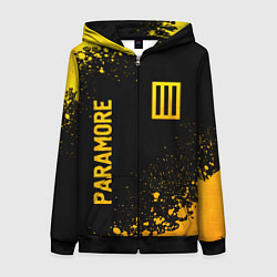 Женская толстовка на молнии Paramore - gold gradient вертикально