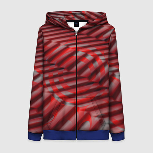 Женская толстовка на молнии Горящие плитки / 3D-Синий – фото 1