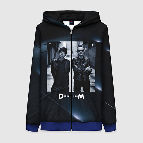 Женская толстовка на молнии Depeche Mode - Мартин и Дэйв / 3D-Синий – фото 1