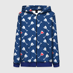 Женская толстовка на молнии Бокальчик винишка