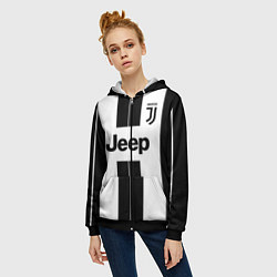 Толстовка на молнии женская Juventus collection, цвет: 3D-черный — фото 2