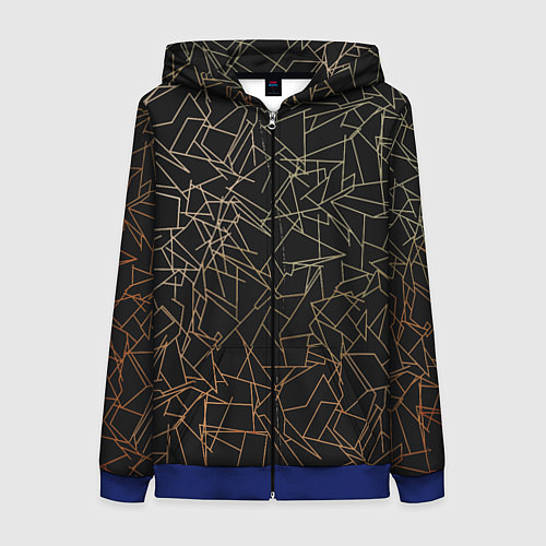 Женская толстовка на молнии Триумф хаоса / 3D-Синий – фото 1