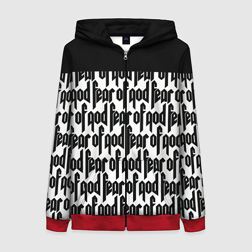 Женская толстовка на молнии Fear of God / 3D-Красный – фото 1