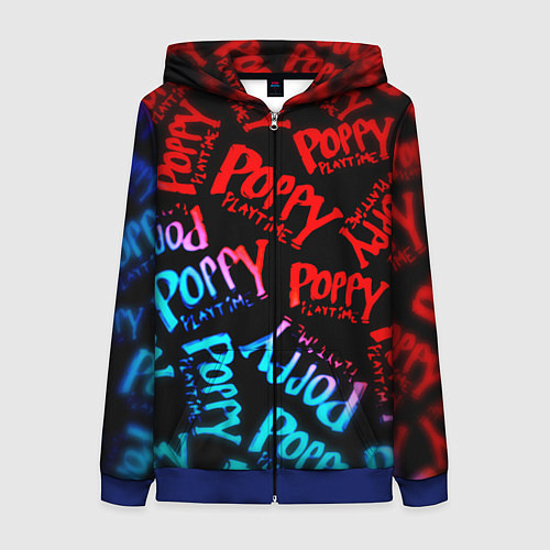 Женская толстовка на молнии Хагги ваги неон градиент / 3D-Синий – фото 1