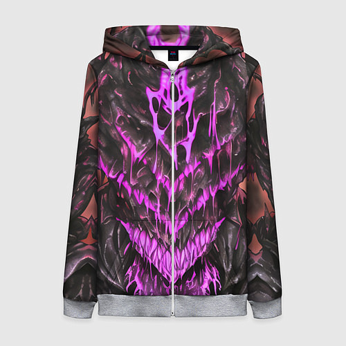 Женская толстовка на молнии Pink slime / 3D-Меланж – фото 1