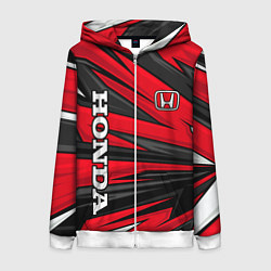 Толстовка на молнии женская Red sport - honda, цвет: 3D-белый