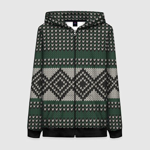 Женская толстовка на молнии Свитер Вовы Адидаса / 3D-Черный – фото 1