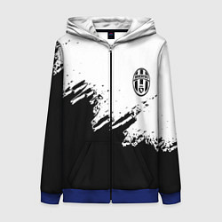 Женская толстовка на молнии Juventus black sport texture