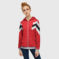 Толстовка на молнии женская Олимпийка - ретро, цвет: 3D-меланж — фото 2