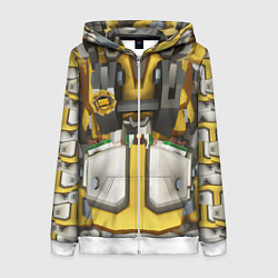 Толстовка на молнии женская Deep roock galactic броня бурильщика, цвет: 3D-белый