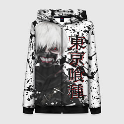 Толстовка на молнии женская Kaneki Ken - Токийский Гуль, цвет: 3D-черный