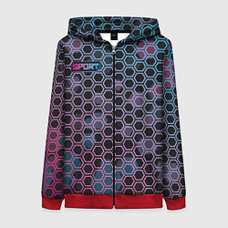 Женская толстовка на молнии Sport шестигранники