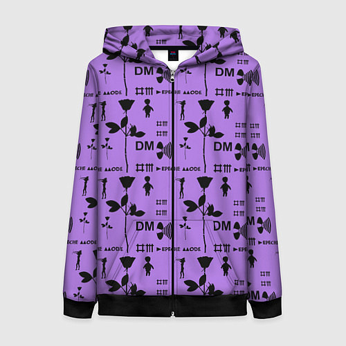 Женская толстовка на молнии DM rose / 3D-Черный – фото 1