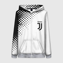 Женская толстовка на молнии Juventus sport black geometry