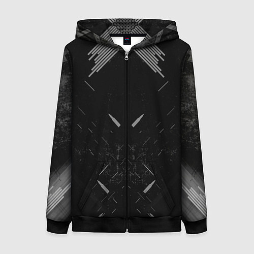 Женская толстовка на молнии Летящие пули / 3D-Черный – фото 1
